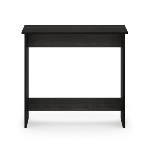 Front view of Compact Study Desk With 31.3 Inch Wide Tabletop For Homework, Work, And Light Gaming, Espresso Finish Computer Desk