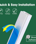 No Screw Needed Cord Hider Kit For Walls 58 Inch Cable Covers To Hide Wires Paintable Self Adhesive Wire Organizer