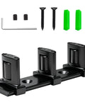 Three-Roller Adjustable Sliding Closet Door Floor Guide Upgrade Kit Bottom Mount For Bypass Double Bypass And Barn Doors One Pack Provides Ultra Smooth Gliding And Edge Protection For Door Panels