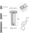 Ultimate M8 Clevis Pin And M3 R Clip Set With Six M3 X 60mm R Clips And Six M8 Flat Head Pins In 8mm 20mm And 45mm