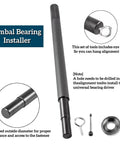 Pro Grade Gimbal Bearing Installer Kit With Puller Remover And Engine Alignment Tools For Mercruiser MR Bravo OMC Cobra And Volvo Stern Drives Replacement Set showing gimbal bearing installer with eye bolts and tools