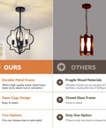 Comparison of Farmhouse Black Chandelier With 4 Lights Dope Modern Island Pendant Ceiling Light Fixture versus another model.