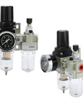 Heavy Duty Aluminum Alloy Filter Pressure Regulator Kit With Gauge For Pneumatic Systems And Air Filtration front view