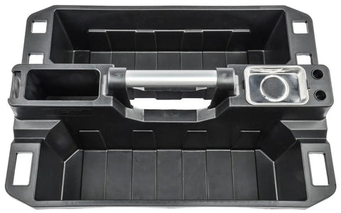 Pro Tool Caddy With Dual Oversized Compartments, Removable Magnetic Tray, Hidden Storage, Padded Phone Holder, Lidless Design