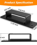 Treehouse Floating Bracket For 1.25 Inch Hardware Built Tough For Between Trees Or Post Handles 1.25 X 15 Inch Lag Bolts Or TABs Black Powder Coated Alloy Steel With UHMW Bearing Surface For Ultra Smooth Movement. black steel bracket with 11.97 x 3.26 inch dimensions
