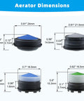 12 Pack Faucet Aerator Kit With 6 Aerator Keys And A Removal Wrench, showing dimensions of aerators: 16.5mm, 18.5mm, 21.5mm, 24mm.