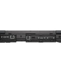 Rock Solid 14 Inch Rugged Business Laptop With Intel Core I5 Processor 16GB Ram 256GB Solid State Drive IP65 Weather Sealed Chassis Windows 11 Pro side view with ports