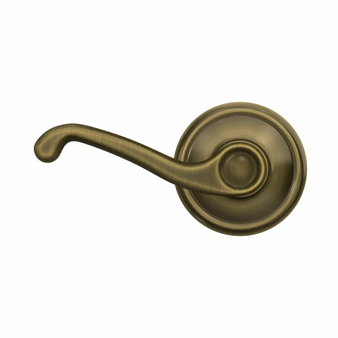 Antique Brass Hall And Closet Door Lever With Nonlocking Passage Function, Easy Install With Self Aligning Screws