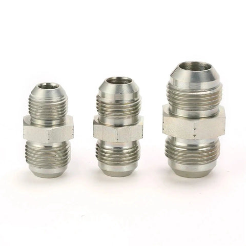 100pcs 1J-10 JIC male adapters pipe connector hydraulic hose fittings kit for high pressure systems, pro-grade steel build