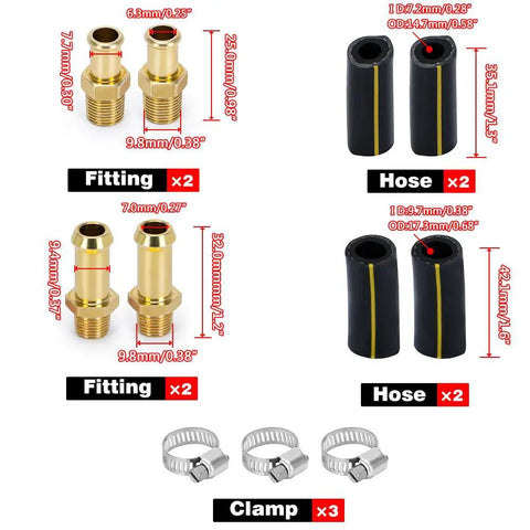 Manual Adjustable Fuel Pressure Regulator Kit With Chrome Silver Body And Gold Plated Fittings For Carburetor Systems components