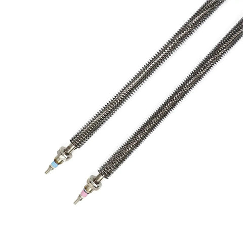 Badass U Shaped Finned Tubular Heating Element Fast Air Warmup Heater 220 Volt 1000 Watt rugged stainless steel with mounting points.