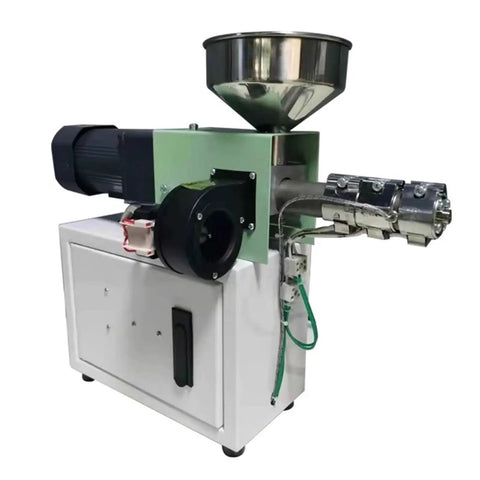 Heavy Duty Desktop 3D Printer Filament Maker Machine With Single Screw Extruder and Adjustable Temperature Control for plastic recycling, side view.