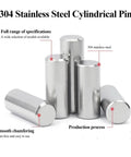 100Pcs 2Mm Stainless Steel Dowel Pins Shelf Support Pins Set for Furniture and Woodworking, cylindrical with smooth finish