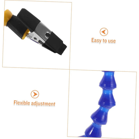 Close-up of Heavy-Duty Soldering Helping Hand Tool with clips and flexible blue arms for expert PCB repair and precision welding.