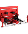 Adjustable Woodworking Backer Clamp for Table Saw with heavy-duty aluminum back plate, shown from front angle.