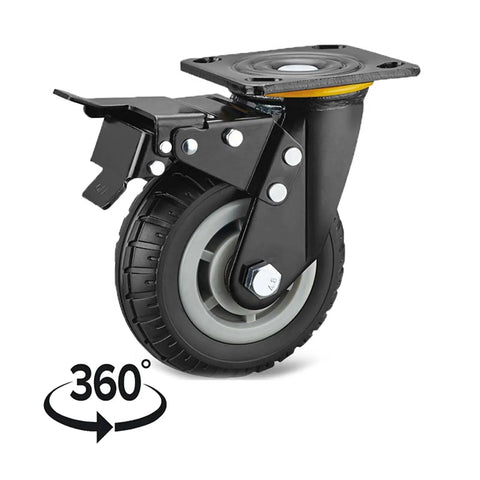 Heavy Duty Office Chair Wheels Replacement With Precision Ball Bearings Smooth Rolling Polyurethane Tires, 360-degree swivel design.