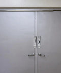 Heavy Duty Stainless Steel Electric Drop Bolt Lock With Adjustable Zero To Six Second Delay For Daily Entry Doors on gray double doors