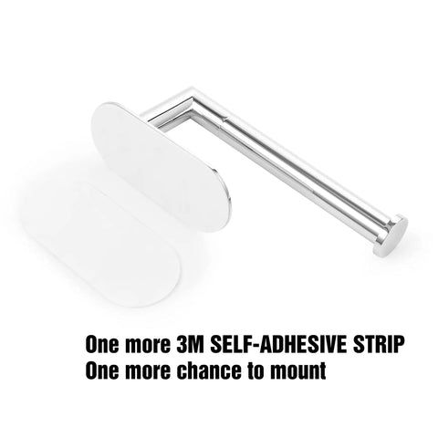 Self Adhesive Toilet Paper Holder Chrome Finish Stainless Steel SUS 304 No Drilling Bathroom Mount Easy Stick On