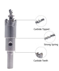 Three Quarters Inch TCT Carbide Hole Saw For Metal Wood Plastic And Stainless Steel With Arc Cutting Groove Design And Spring Eject