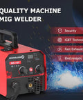Acewelders Super Cool 130A Gasless Flux Core Mig Welder with IGBT technology and control panel for easy operation.