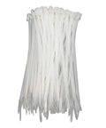 Clear 6 Inch Zip Ties 100 Pack 18 Lbs Self Locking Nylon Ties weatherproof, durable, white nylon for cable management