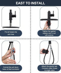 Installation guide for IKEBANA Black Kitchen Faucet with Pull Down Sprayer showing steps for connecting hoses.
