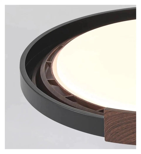 Chandelier Light, Modern Invisible Ceiling Fan with Light for Bedroom, Acrylic Bladeless Wood and Chandelier Lighting(B-48cm) close-up of inner design.