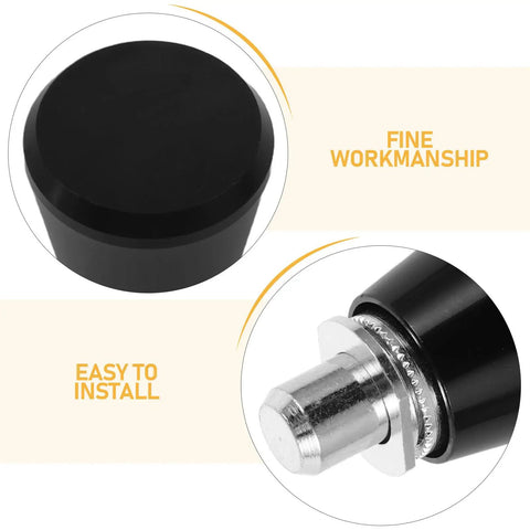 Top view of Four Piece Heavy Duty Mechanical Knob Plunger With Rock Solid Spring Lock Pin, featuring smooth black finish and easy install design.