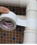 Heavy Duty White Duct Tape 2 Inch By 30 Yards 3 Pack 8.27 Mil All Weather Tear By Hand No Residue Ultra Strong Adhesive sealing pipe
