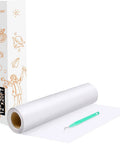 White Heat Transfer Vinyl Roll 12 Inch by 20 Feet for Shirts and Projects Easy Cut Weed HTV for All Cutting Machines shown with tool