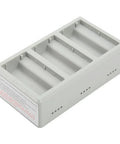 Fast Efficient 3 Way Charging Station For Drone Batteries Charges 3 Batteries Simultaneously From High To Low Power With Smart Power Display top view