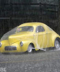 Vintage car covered by Universal Clear Car Cover For SUVs Sedans Sports Cars And Vintage Rides Up To 22 Feet By 12 Feet in rain