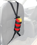 Two Pack Universal Car Fire Extinguisher Bracket And Mount Strap For 2.5 To 3.3 Pound Extinguishers installed on car seat