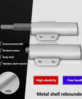 Push To Open Cabinet Latch Set Magnetic Door Touch Latches For Drawer Closure 2 Pack No Knob Handles stainless steel