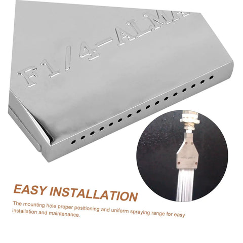 Heavy Duty Industrial Compressed Air Nozzle Spray Attachment showing aluminum tip and perforated design for easy cleaning use.
