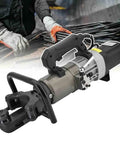 Hydraulic Rebar Bender And Straightener For 8-36 Mm Steel Bars Fast Mid Low Carbon Construction Tools showing manual machine with handle and metal components.