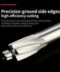 M4 4-flute straight-shank HSS end mill, close-up view