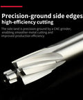 Close-up of precision-ground side edges on Two Pack M3 Straight Shank Counterbore End Mills With Four Flutes High Speed Steel For CNC Machining.