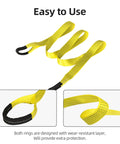 2 Pack 10 Ft Long 2 In Heavy Duty Lifting Slings Straps Polyester Flat Webbing for Rigging featuring reinforced loops