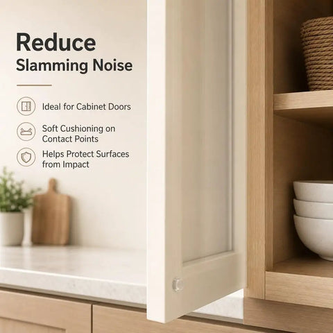 300 Pcs Clear Silicone Cabinet Door Bumpers Self Adhesive Rubber Pads Silent Drawer Cushions For Kitchen Cupboards protecting surfaces