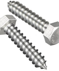 Beefy Three Eighths Inch By One And A Half Inch Hex Head Lag Screws Stainless Steel 304 Grade 14 Pack For Decks TV Mounts Boats And Heavy Woodworking Projects
