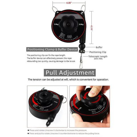 Straight Up Genius For Home EV Charging With This Overhead Retractable Cord Reel featuring pull adjustment and positioning clamp.