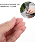 Heavy Duty Self Tapping Screws Kit For Metal And Wood Carbon Steel Construction Built To Last For Home And Office Projects Includes Silver Sheet Metal Screws And Durable Fasteners For Quick Easy Install, silver screw held in hand