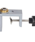 Professional Aluminum Doweling Jig Kit For Woodworkers Featuring Slick Setup And Dead Nut Hole Locator Accuracy With 8mm 10mm 12mm Drill Bits And Sleeves Perfect Clamping Guide clamping guide detail.
