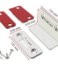 8 Pack Ultra Thin Hidden Cabinet Magnetic Catches With Adhesive Tape And Screws For Quick No Drill Installation details and dimensions