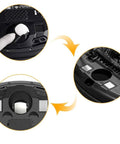 Roomba front wheel caster assembly, omni-directional, for 500–900 series vacuum cleaners, 2-pack; front/side/close-up views