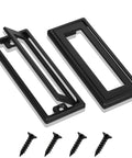 2 Pack Low Profile Cabinet Pulls 4.5 By 1.77 Inches Sleek Hidden Drawer Handles Zinc Alloy Recessed Cabinet Hardware and screws