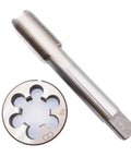 Super Cool 2 Pcs Left Hand Metric Tap Die Set For Machine Tools Covers M2 To M22 Sizes Perfect For DIY Pros Fixing Thread Repair And Creating Reverse Threads With High Speed Alloy Steel Craftsmanship You Will Love, left hand tap and die set with round die