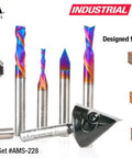 Heavy Duty Eight Piece CNC Router Bit Set For 3D Signmaking Crafted From Premium Carbide With Heat Resistant Ceramic Coating One Quarter Inch Shank, industrial bit set with diverse woodworking capabilities.