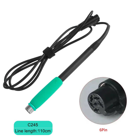 Six Hole T245 Soldering Handle For Precision Soldering Stations With High Temperature Silicone Grip Pro Grade Fast Heat Dissipation